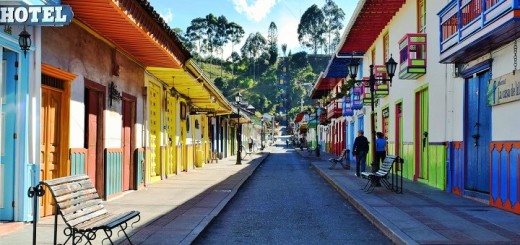Colombia, abitazioni nella città di Salento